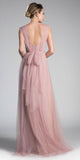 CLEARANCE - Tulle Infinity Style Long Blush Bridesmaid Dress (Size 14)