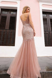 Nox Anabel F1467 Long Sweetheart Sleeveless Tulle Mermaid Gown