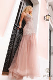 Nox Anabel F1467 Long Sweetheart Sleeveless Tulle Mermaid Gown