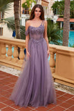Nox Anabel F1567 Embroidered A-Line Sheer Boned Waistline Dress