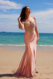 Nox Anabel F1568 Satin Beaded Off-Shoulder Boned Waistline Dress