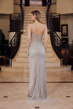 Nox Anabel F1569 Fully Beaded Strapless Design Gown