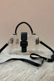 On The Go Clear Buckle Satchel