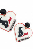 A Texans Kind of Love Inspired Dangle Statement Earrings