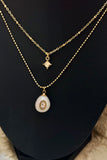 Pearl Drop Layered Necklace