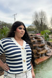 Coastal Starlet Nautical Knit Top