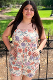 Curvy Blooming Romance Floral Romper