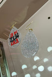 In My Texas Era Glitter Teardrop Earrings