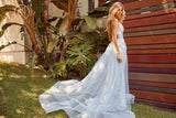 Nox Anabel F485 Lace and Beads Mermaid Gown Chiffon Overskirt