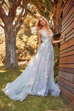 Nox Anabel F485 Lace and Beads Mermaid Gown Chiffon Overskirt