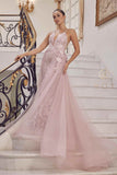 Nox Anabel F485 Lace and Beads Mermaid Gown Chiffon Overskirt