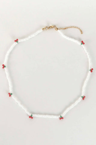 Cherry Seed Bead Necklace