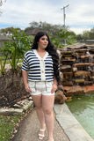 Coastal Starlet Nautical Knit Top