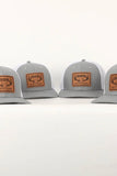 Leather Patch Trucker Hat Gray - S2S Outfitters
