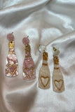Champagne Bottle Pop Love Statement Drop Earrings