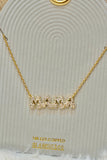 Mama Luxe Crystal Script Necklace