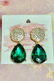 Vintage Crystal TearDrop Statement Earrings