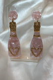 Champagne Bottle Pop Love Statement Drop Earrings