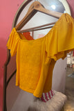 Golden Glow Off-Shoulder Top