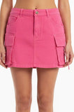💐💔Heartbreaker Hot Pink Mini Denim Cargo Skirt