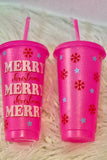 Glitter Pink X-Mas Cups