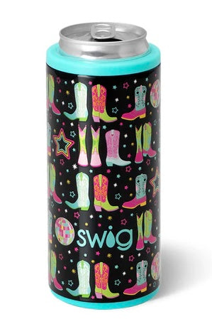 Disco Cowgirl Skinny Can Cooler (12oz)