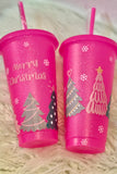 Glitter Pink X-Mas Cups