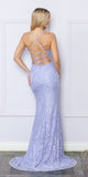 Nox Anabel G1353 Long Boho Inspired Embroidered V-Neck Mermaid Gown