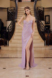Nox Anabel G1652 Strapless V-Neck Sequin Dress