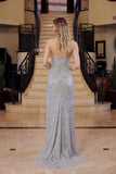 Nox Anabel G1652 Strapless V-Neck Sequin Dress