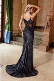 Nox Anabel G1655 Lace-Up Sequin Sheer Boned Waistline Dress
