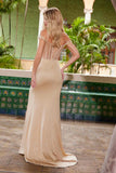 Nox Anabel H1668 Pleated Bust Off-Shoulder Sheer Waistline Dress