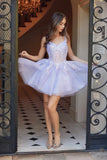 Nox Anabel H846 Short Glitter Sequin Applique A-Line Dress