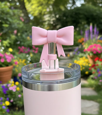 Bow Straw Toppers – Cute Silicone Straw Charms (Multiple Styles)