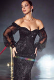 Cinderella Divine J816 Removable Long Sleeve Off the Shoulder Gown