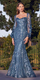 Cinderella Divine J816 Removable Long Sleeve Off the Shoulder Gown