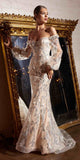 Cinderella Divine J816 Removable Long Sleeve Off the Shoulder Gown