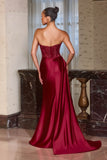 Ladivine J887 Strapless Pointed Neckline Evening Gown