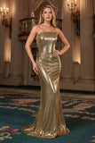 Ladivine J904 Strapless Sequin Fitted Gown Formal Evening Dress