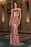 Ladivine J904 Strapless Sequin Fitted Gown Formal Evening Dress