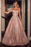 Ladivine J915 Shimmering Glitter Tulle Boned Corset Ball Gown