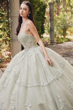 Juliet JT1450J Poofy Sweetheart Corset Boned Quinceanera Ball Gown