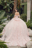 Juliet JT1458J Off the Shoulder Draped Sleeve Cathedral Train Quince Dress