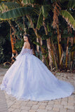 Juliet JT1459J Princess Ball Gown Strapless Bell Sleeves Quinceanera Dress