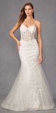 Juliet JT2441SW Long Corset Bodice Embellished Mermaid Wedding Dress