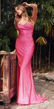 Juliet JT2472R Long Strapless Rhinestone Details Sweetheart Fitted Gown