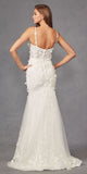 Juliet JT2475UW Long 3D Floral Applique Fitted Mermaid Gown