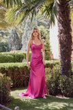 Juliet JT2494S Dress Sleeveless Metallic Fitted Evening Gown