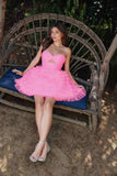 Juliet JT921H Dress Strapless Tulle Ruffles Cocktail Gown
