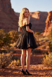Juliet JT947L Short Off the Shoulder Homecoming A-Line Dress